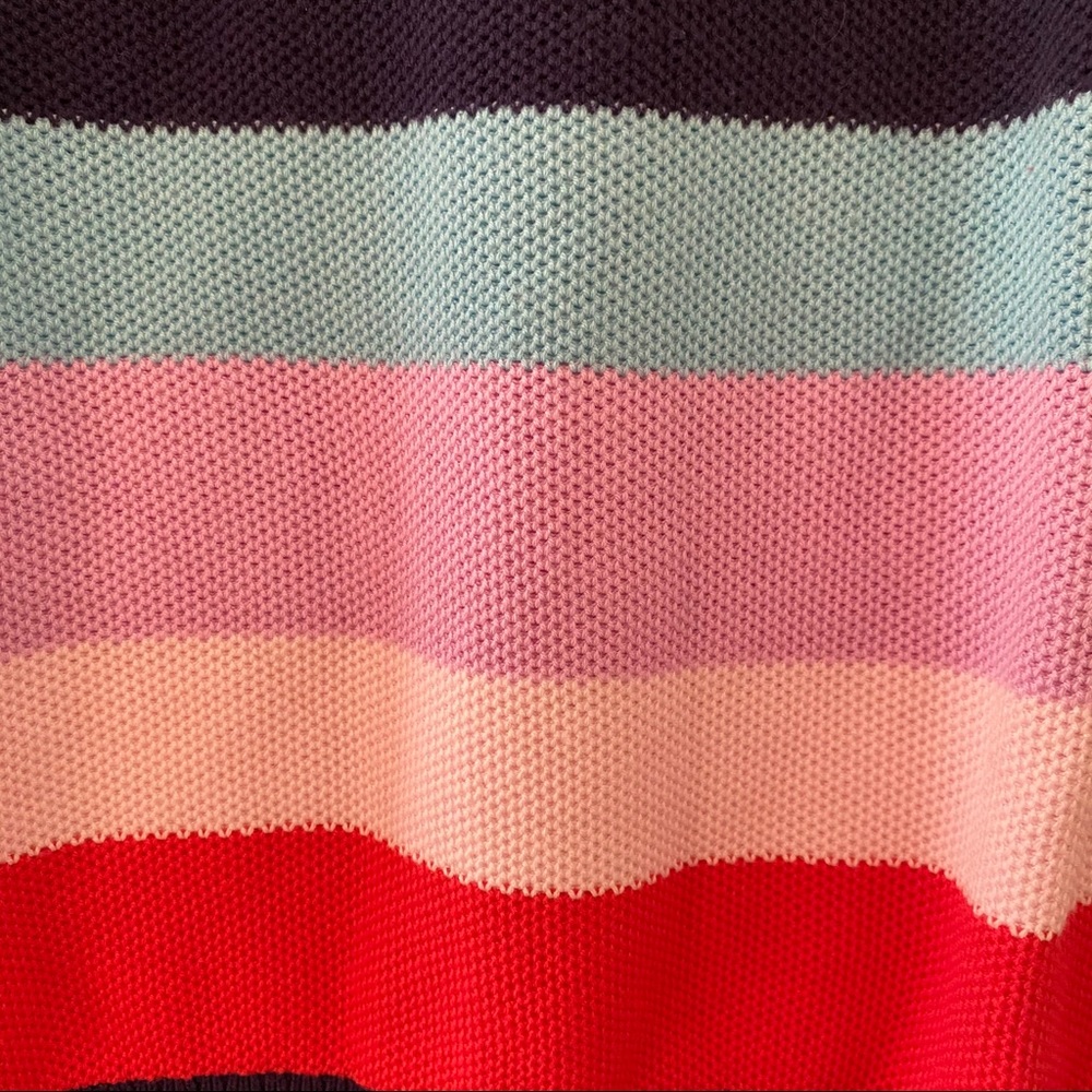 Halogen Knit sweater rainbow multi stripe S EUC - Picture 2 of 5